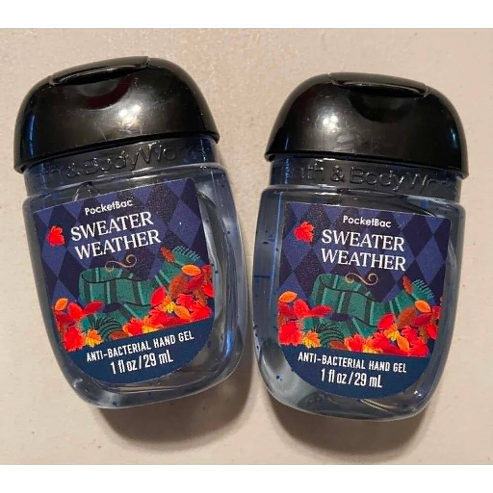 Bath & Body Works 1oz  Sweater Weather Anti-Bacterial Hand Gel X2 New